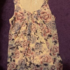 New York & Co. Chiffon Front Tank Size Small